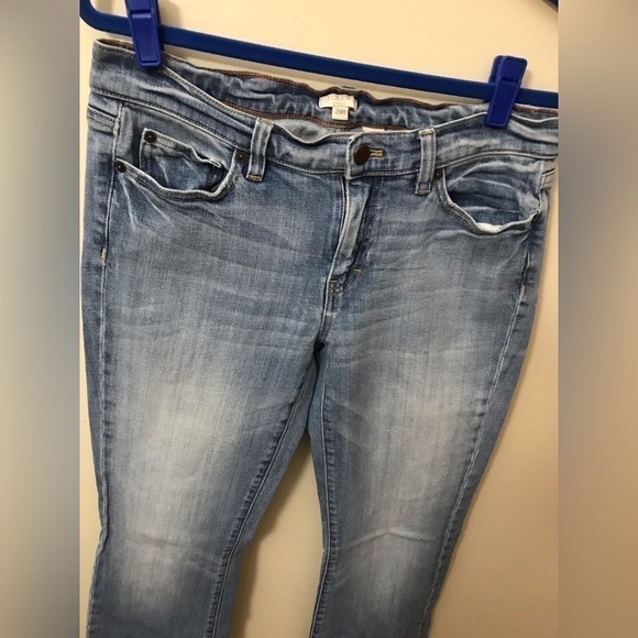 J. Crew Womens Cotton Mid Rise Bootcut Full Zip Faded Light Wash Jeans Size 29R - Picture 7 of 15